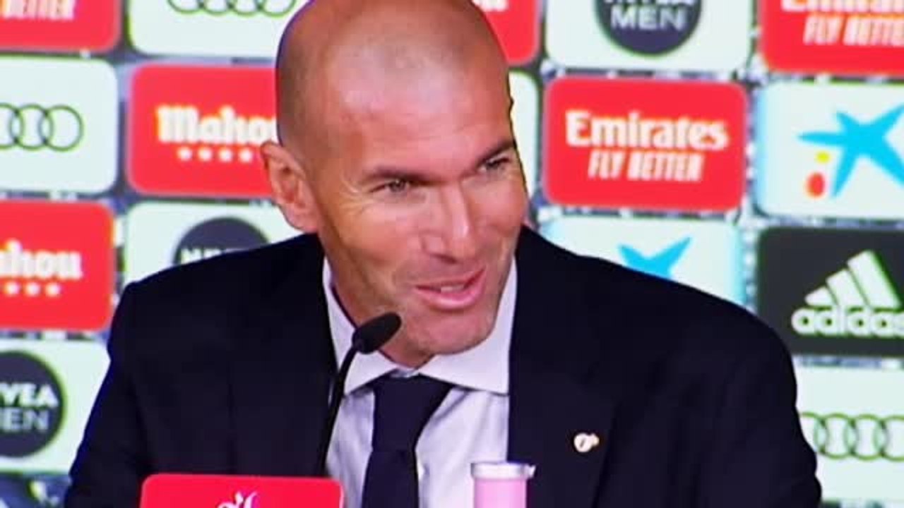 Zidane: "Estoy contento porque al final ganamos lógicamente"
