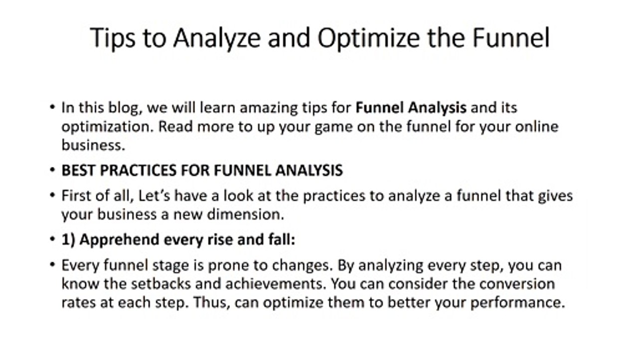 How to Setup Funnel Analysis.