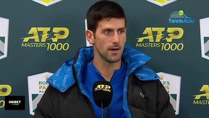 Rolex Paris Masters 2019 -  Novak Djokovic is sick : "My health is not there"