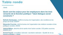 Table ronde : Quels sont les enjeux pour les employeurs dans les trois versants de la fonction publique ? Quel dialogue social construire ?  - Journée EMRH du 1er octobre 2019