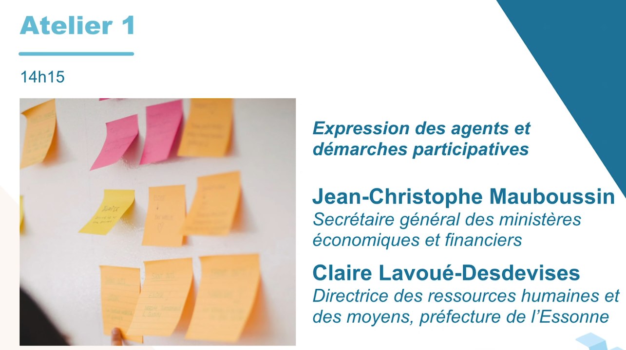 Atelier n° 1 : Expressions des agents et démarches participatives - Journée EMRH du 1er octobre 2019
