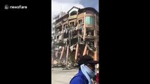 Hotel collapses after strong earthquake hits the Philippines