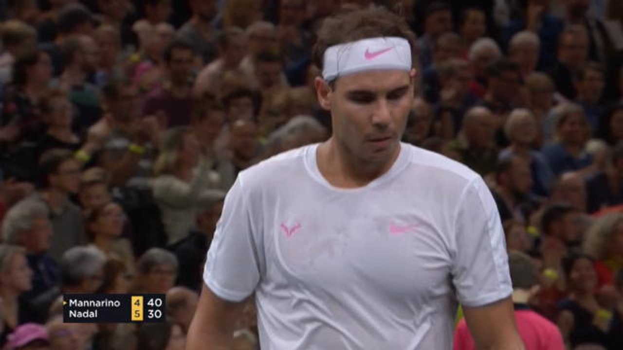 تنس: بطولة باريس لأساتذة التنس: نادال يهزم مانارينو 7-5 6-4