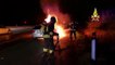 Rimini - Incendio di un'autovettura sulla strada statale 72  (31.10.19)