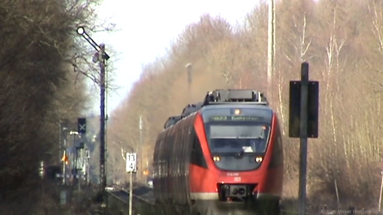 BR644 Talent auf der Voreifelbahn beim Bahnhof Kottenforst. Damals noch mit Formsignalen.