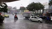 Tropical storm Matmo brings heavy wind and rain to Da Nang, Vietnam