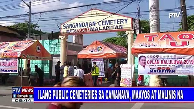 Ilang public cemeteries sa Camanava, maayos at malinis