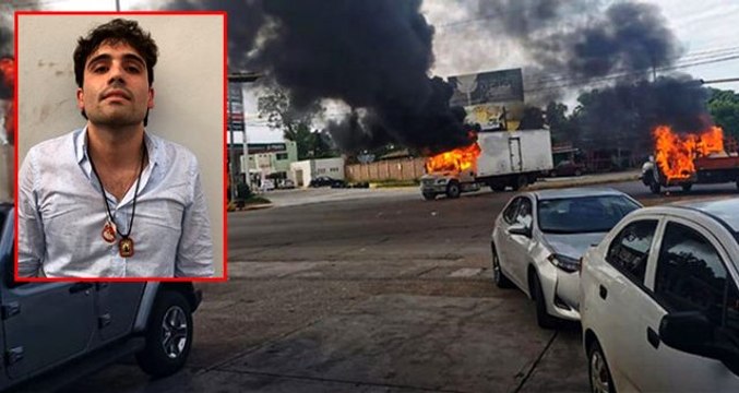 Uyuşturucu baronu El Chapo'nun oğlunun gözaltına alındığı görüntüler ortaya çıktı