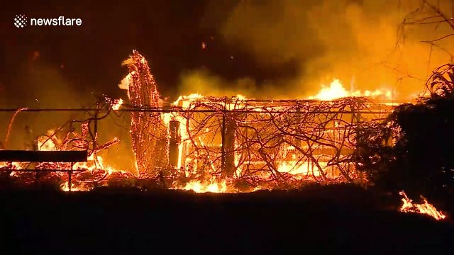 New wildfire, dubbed the 46 Fire, burns multiple structures in Jurupa Valley, California