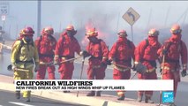 California: New wildfires break out as high winds whip up flames