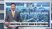 S. Korea's industrial output down 0.4% m/m in September due to decline in service sector