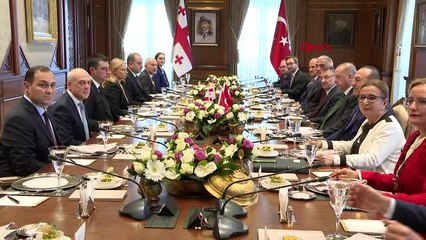 Erdoğan gürcistan başbakanı giorgi gakharia ile heyetlerarası görüştü