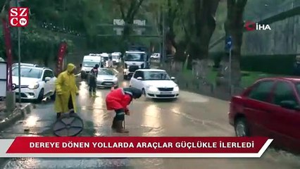 Sarıyer'de tünel girişini su bastı