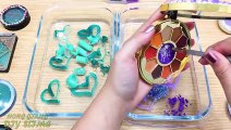 Purple vs Teal ! Mixing Makeup Eyeshadow into Clear Slime | Satisfying Slime s #611