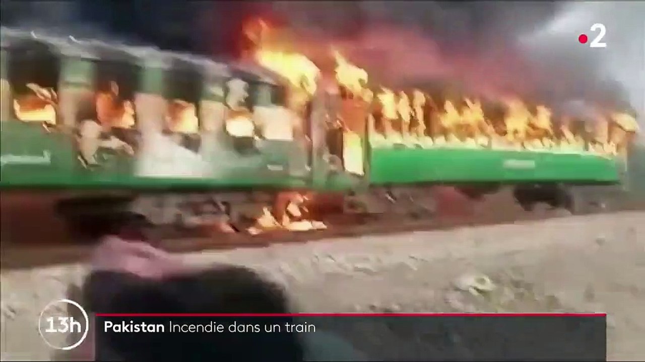 Pakistan : incendie dans un train