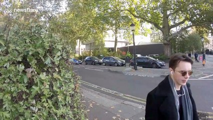 Chinese diplomat caught driving on wrong side of London road by cyclist