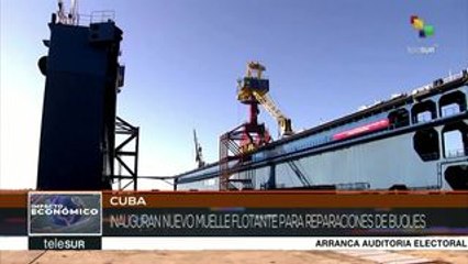 Cuba: inauguran nuevo muelle flotante para reparación de buques