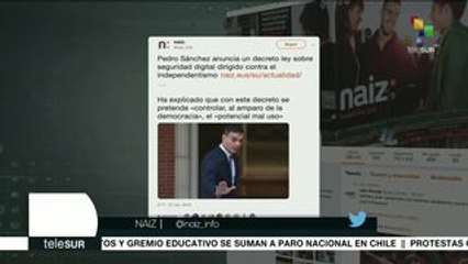 Pdte. en funciones español anuncia decreto digital contra soberanistas