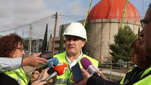 Manuel Ondaro hablando sobre el desmantelamiento de la central nuclear de Zorita