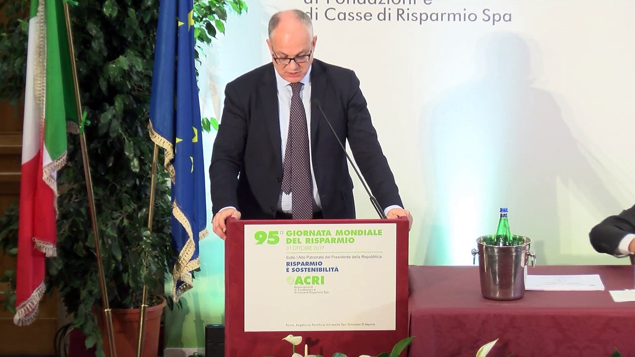 Gualtieri alla 95a Giornata mondiale del risparmio (31.10.19)