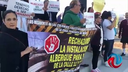 Bloquean calles en manifestación contra mega albergue en Mexicali  video afn