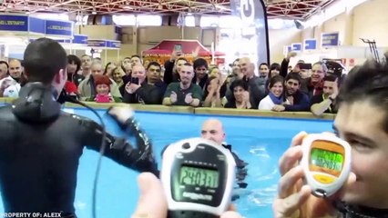Este Tipo Estuvo 24 Minutos Bajo el Agua y Estableció un Récord Mundial