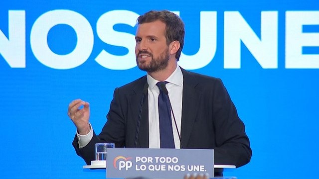 Casado pide aglutinar el voto en la casilla del PP