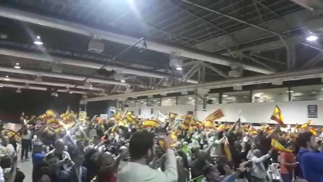 Santiago Abascal (Vox) abre campaña ante 2.000 personas en L'Hospitalet de Llobregat (Barcelona)