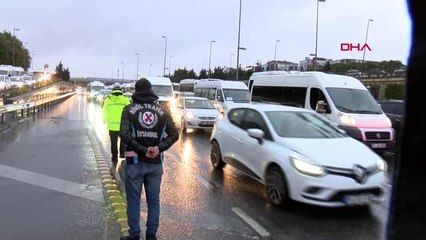 İstanbul'da çakarlı araç denetimi