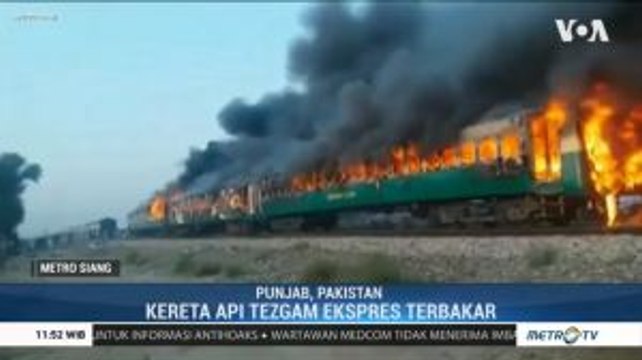 Kereta Api di Pakistan Terbakar, 70 Penumpang Tewas