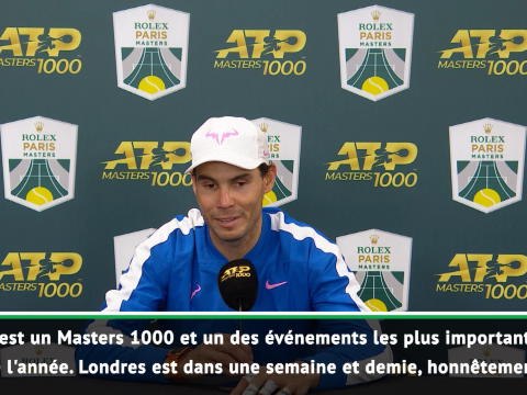 Rolex Paris Masters - Nadal : Je ne pense pas du tout à Londres