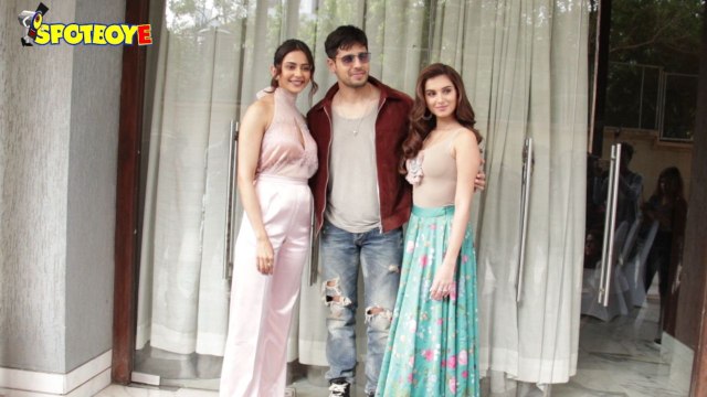 Spotted Tara Sutaria and Sidharth Malhotra promoting Marjaavaan