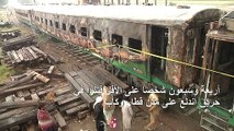 تشييع الضحايا الذين كانوا على متن القطار الذي احترق في باكستان