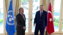 İSTANBUL-GÖRÜNTÜ) Cumhurbaşkanı Erdoğan BM Genel Sekreteri Antonio Guterres'i kabul etti