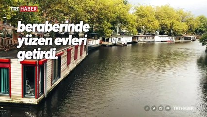 Amsterdam kanalları üzerinde yaşam