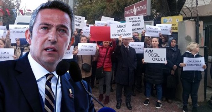 Ali Koç Hakkımızı aldık demişti, Kenan Evren Lisesi'nde protesto edildi