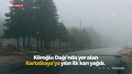 Kartalkaya'ya mevsimin ilk karı yağdı