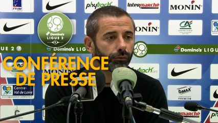 Conférence de presse Châteauroux - AJ Auxerre (1-0) : Nicolas USAI (LBC) - Jean-Marc FURLAN (AJA) - 2019/2020