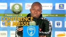 Conférence de presse Chamois Niortais - FC Sochaux-Montbéliard (0-2) : Pascal PLANCQUE (CNFC) - Omar DAF (FCSM) - 2019/2020