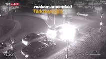 Valinin makam aracındaki Türk bayrağını öptü