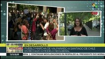 Pueblo marcha de Valparaíso a Santiago de Chile contra Piñera
