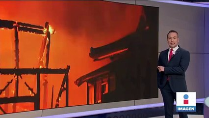 Incendio consume el castillo 'Shuri' en Japón