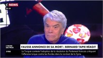 Bernard Tapie annoncé mort : il réagit en direct sur CNews !