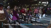 Colorido desfile anual de Halloween en Nueva York