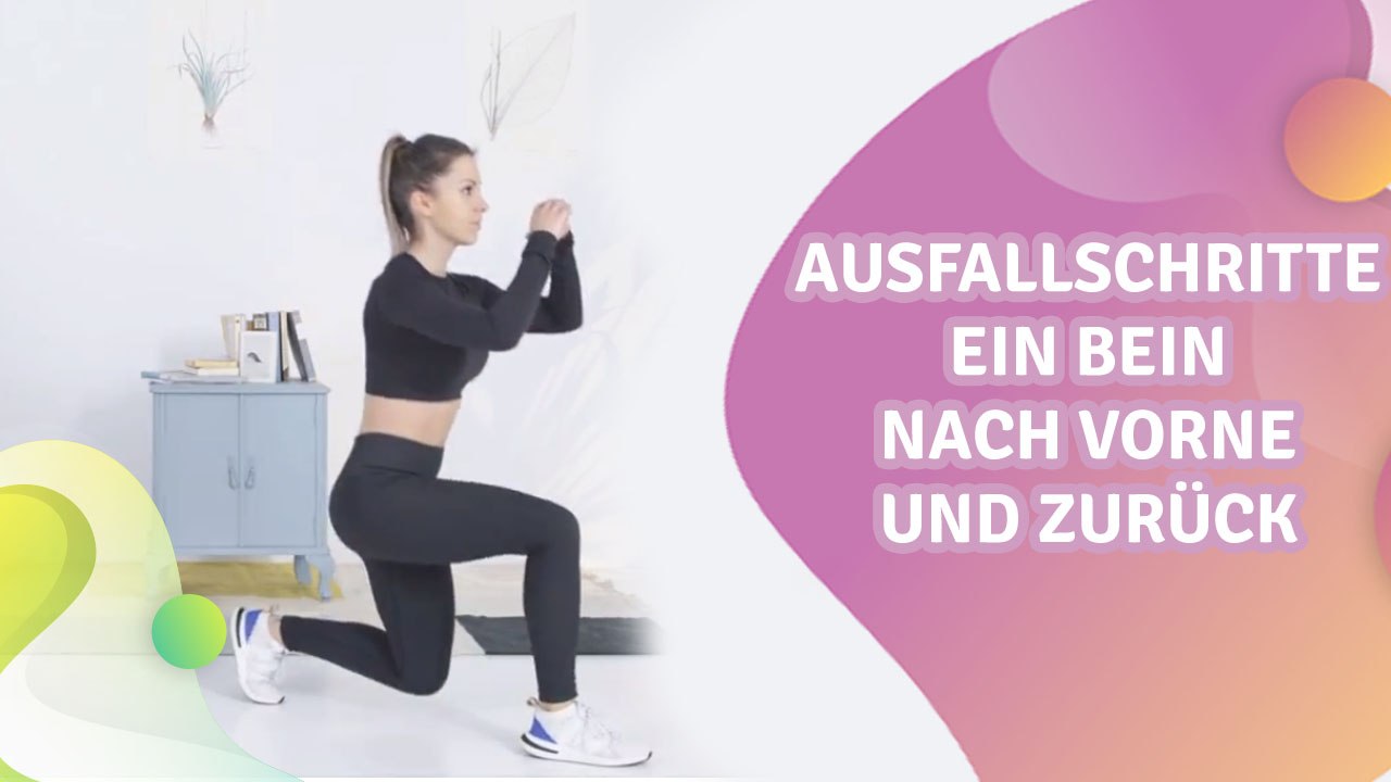 Ausfallschritte, ein Bein nach vorne und zurück - Besser gesund Leben
