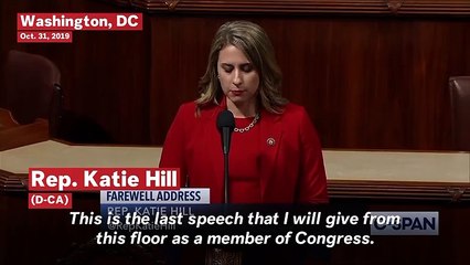 Rep. Katie Hill Gives Her Final Speech In Office
