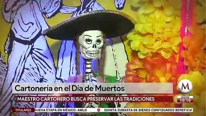 Cartonería en el Día de Muertos en Puebla