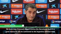 Messi's Argentina recall not a blow for Barca - Valverde