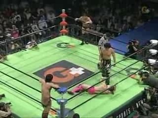 KENTA-Marufuji vs Spanky (Kendrick) and Kaz Hayashi