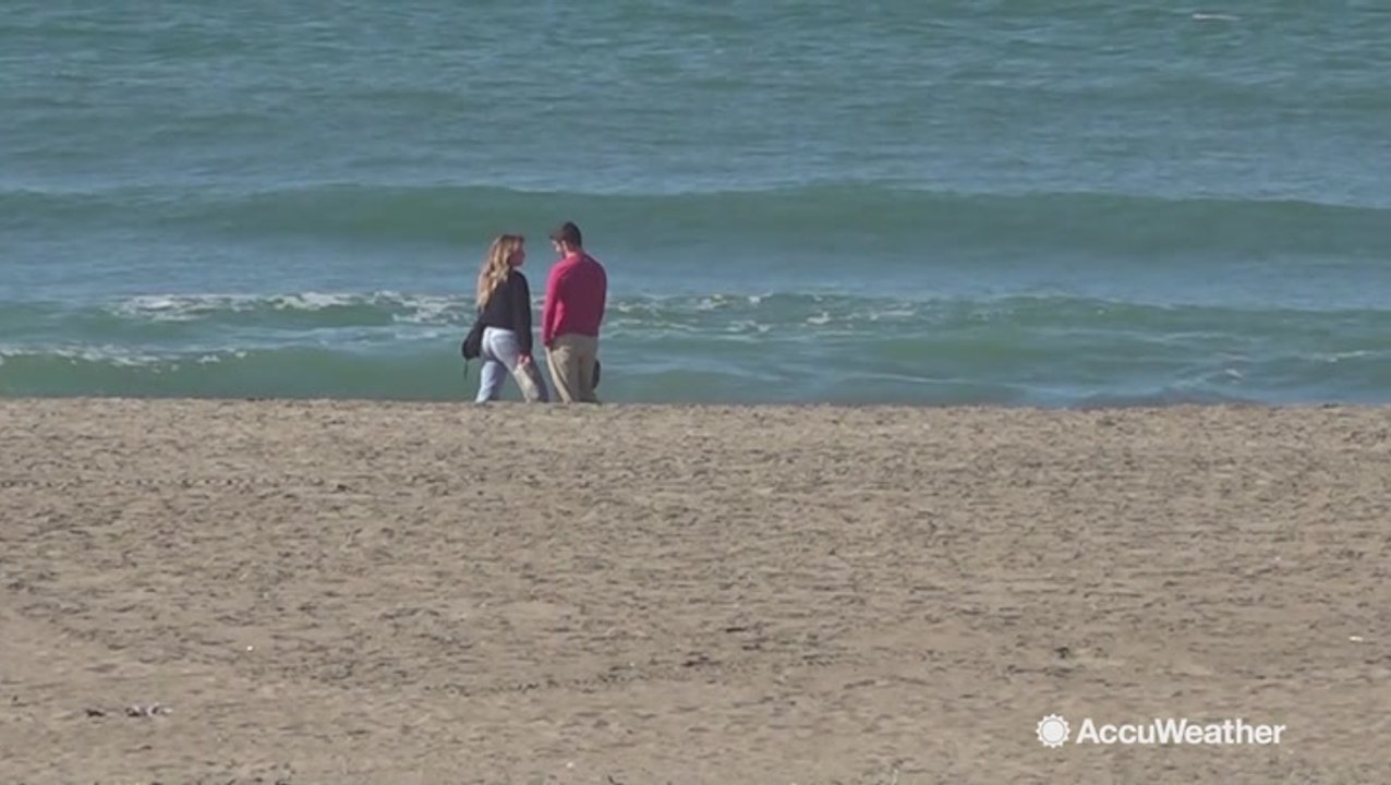 Blue skies and waters for the beaches